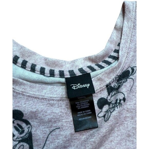 Disney Womens Size Medium Pink Pajama Set Mickey Minnie Mouse Costco - Soft- PJs - Picture 4 of 10